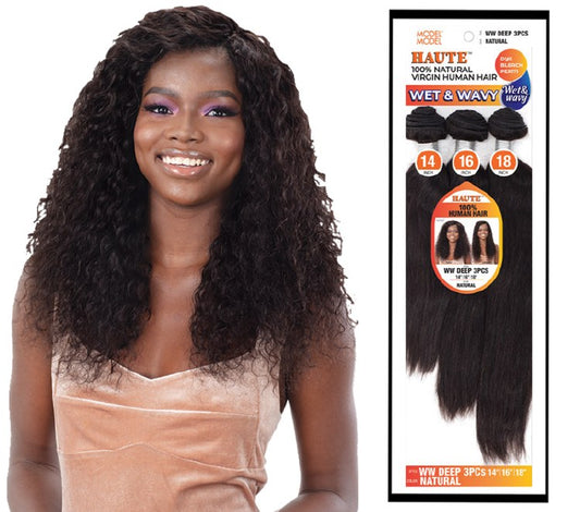 Model Model Haute 100% Natural Human Hair 10" 12" 14"